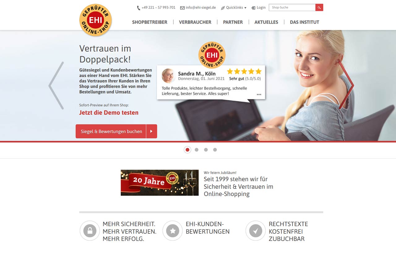 EHI Sigel für Ihren Onlineshop