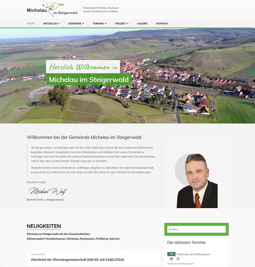 Webseite erstellen für Gemeinde